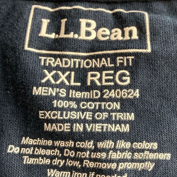 L.L.Bean Traditional Fit Men’s T-Shirt Size XXL Reg 100%Cotton Like New - Picture 3 of 3